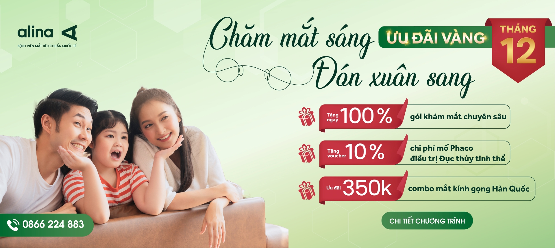 CHĂM MẮT SÁNG – ĐÓN XUÂN SANG, ƯU ĐÃI RỘN RÀNG TỪ ALINA