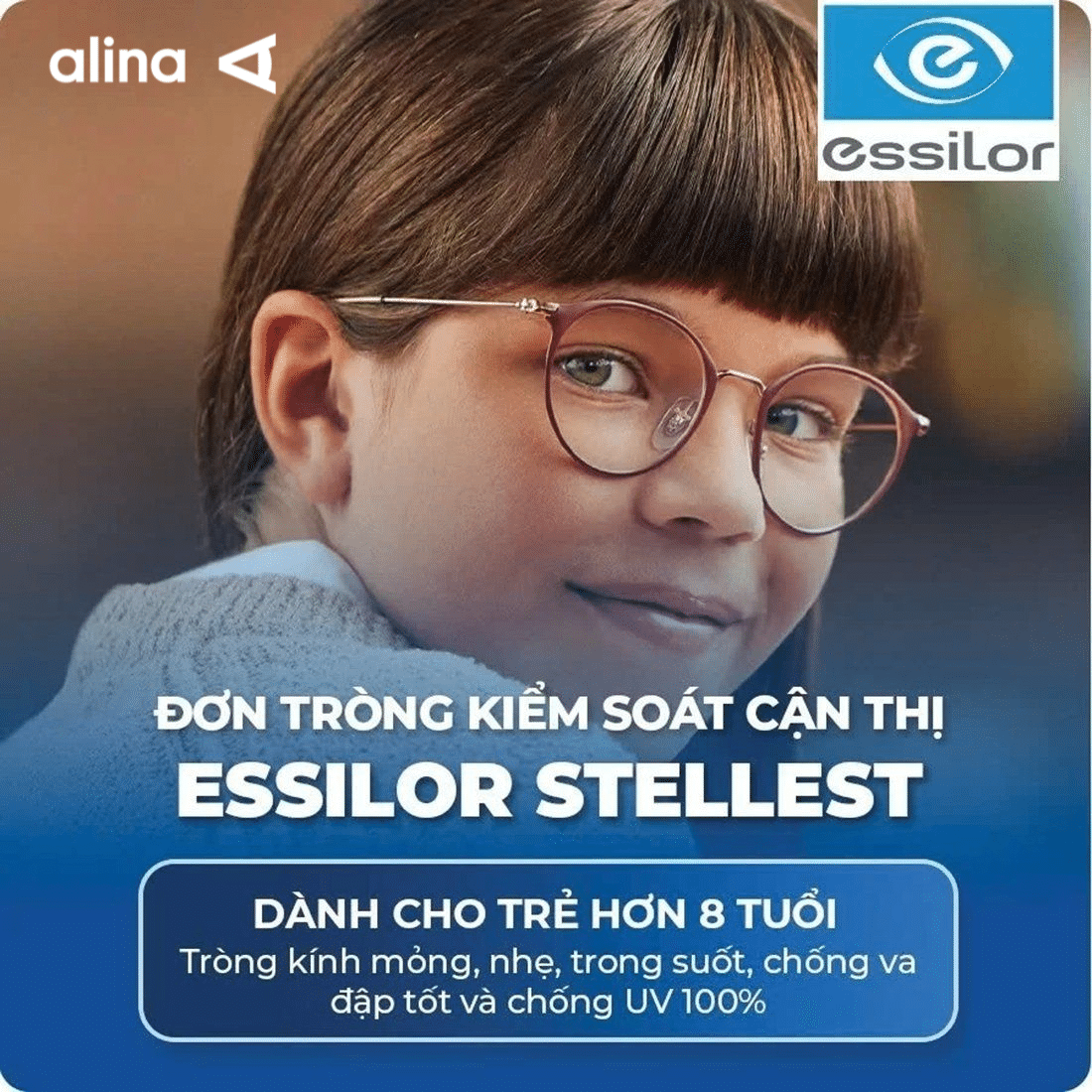 Tròng kính Stellest – Giải pháp kiểm soát cận thị hiệu quả cho trẻ
