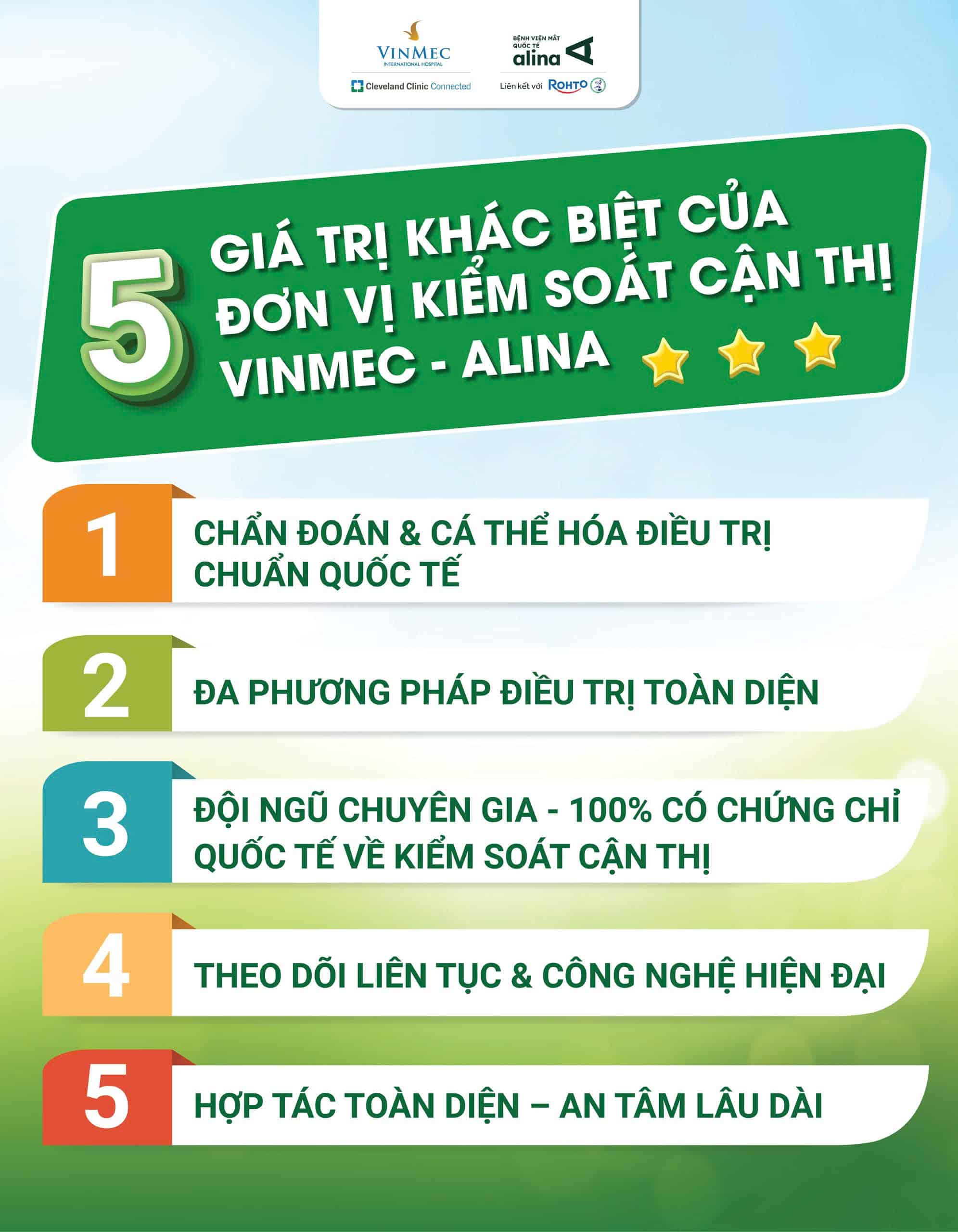 Điểm khác biệt trong mô hình kiểm soát cận thị chuẩn quốc tế