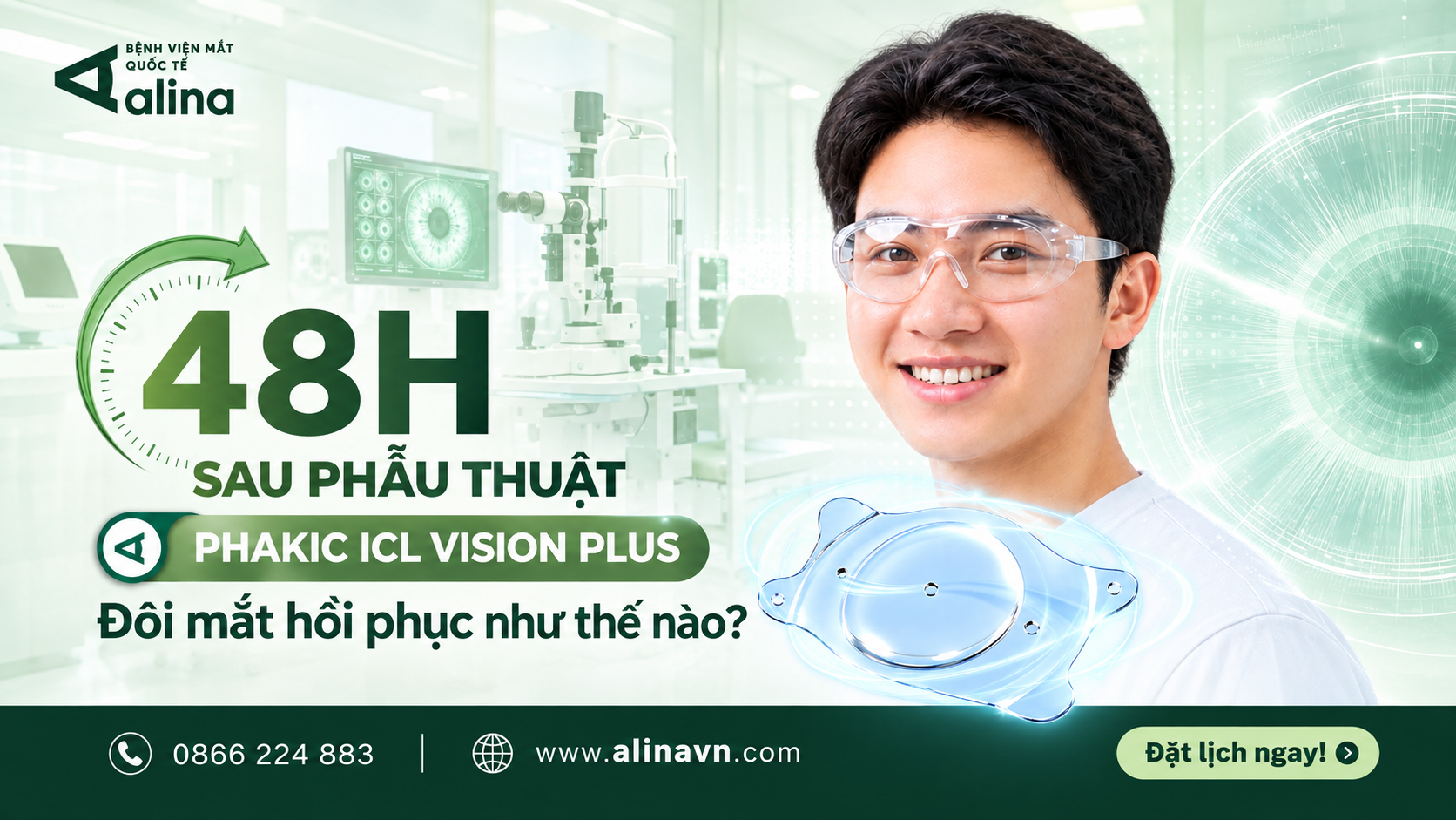 48 giờ sau phẫu thuật Phakic ICL - Đôi mắt hồi phục như thế nào?